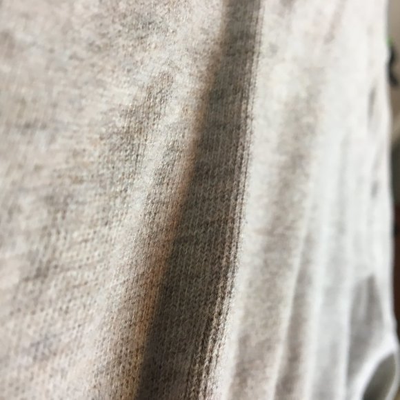 GAP Quarter Zip Pullover L Mens Sweater Gray Heathered Casual Long Sleeve Cotton - Picture 3 of 10